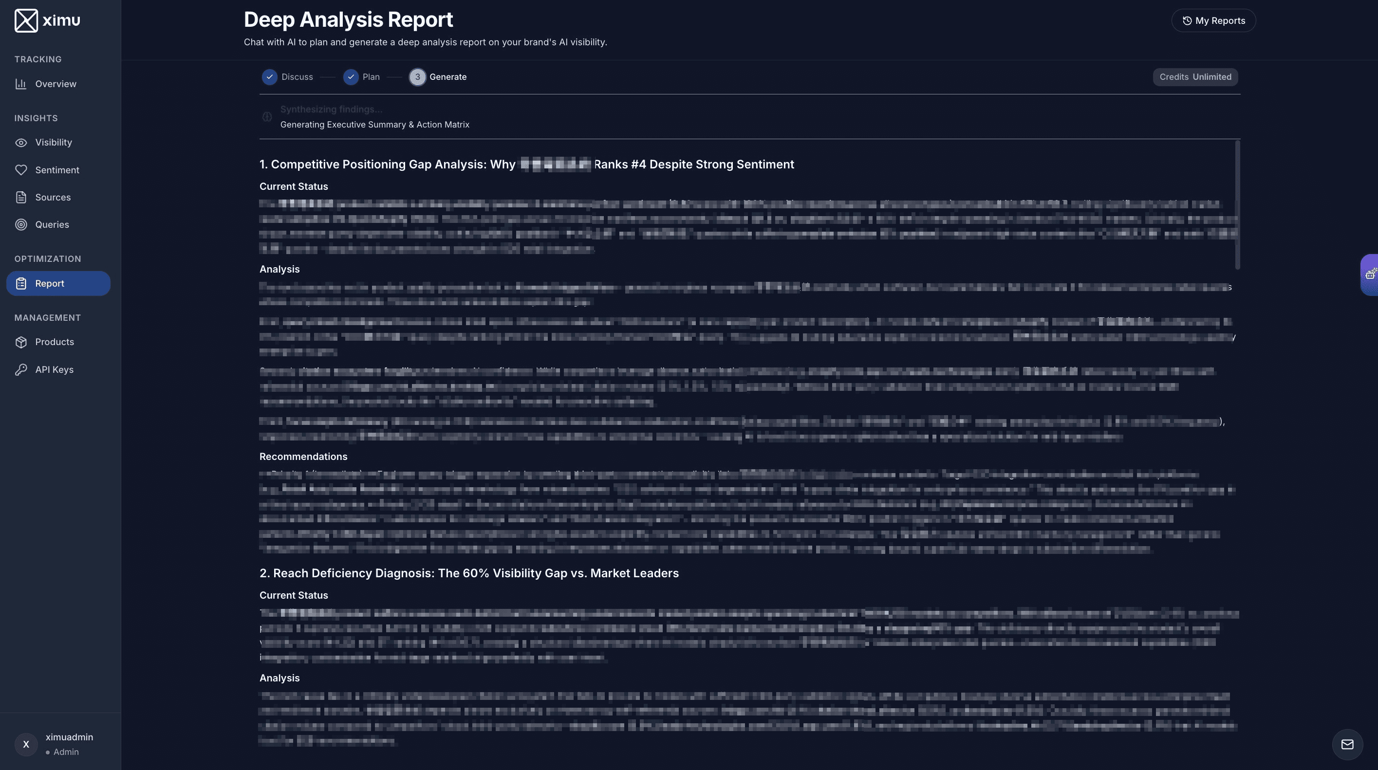 ximu Deep Analysis Report — AI-generated analysis and optimization recommendations